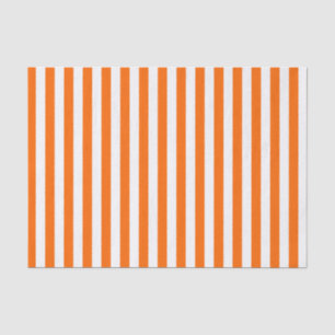 Papier Mousseline Rayures blanches et orange