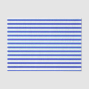 Papier Mousseline Rayures bleues bleu-foncé, blanches et en pastel