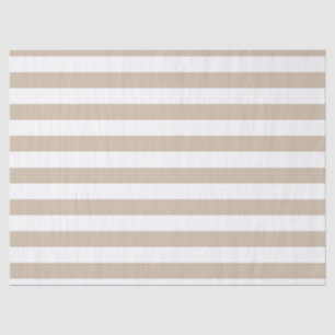 Papier Mousseline Rayures Brown et blanches claires