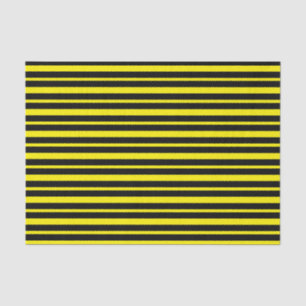 Papier Mousseline Rayures jaunes et noires épaisses et minces