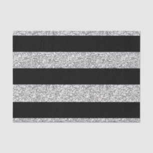 Papier Mousseline Rayures noires de charme avec les parties