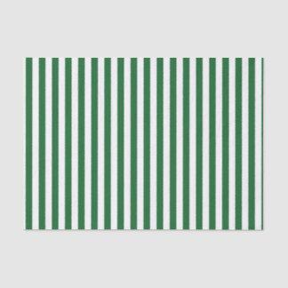 Papier Mousseline Rayures vertes et blanches verticales
