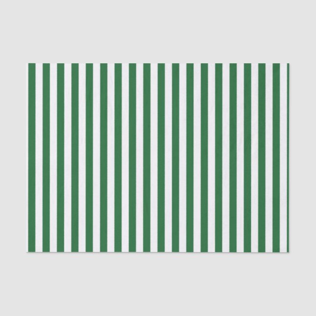 Papier Mousseline Rayures vertes et blanches verticales (Recto)