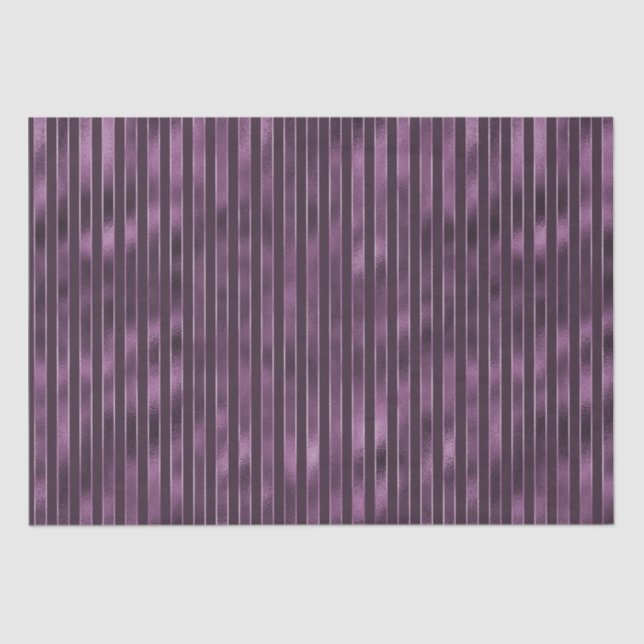 Papier Mousseline Rayures violettes (Recto)