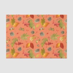 Papier Mousseline Récolte forestière d'automne - Berries de Rowan, A