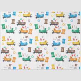 Papier Mousseline Recyclage coloré Camions-poubelles et poubelles