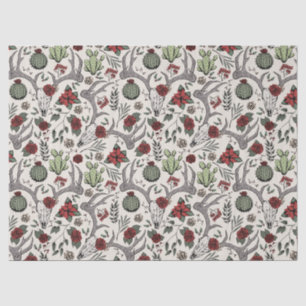 Papier Mousseline Red and Green Country Cowgirl Christmas Antlers