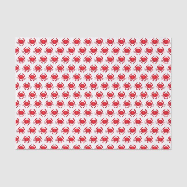 Papier Mousseline Red Baltimore Maryland MD Chesapeake Bay Crabes (Recto)