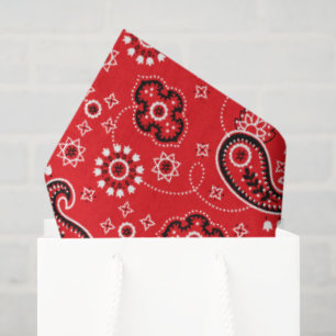 Papier Mousseline Red Bandana Western Modern Cowboy Amusant