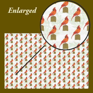 Papier Mousseline Red Cardinal Bird