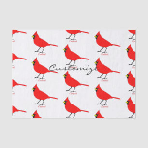 Papier Mousseline Red Cardinal Bird Thunder_Cove
