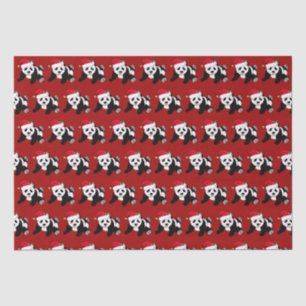 Papier Mousseline Red Christmas Panda Bear Mignonne Holiday
