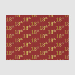 Papier Mousseline Red, Faux Gold 18e (dix-huitième)