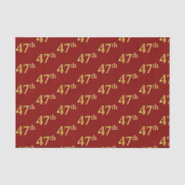 Papier Mousseline Red, Faux Gold 47th (Quarante-Septième) Event