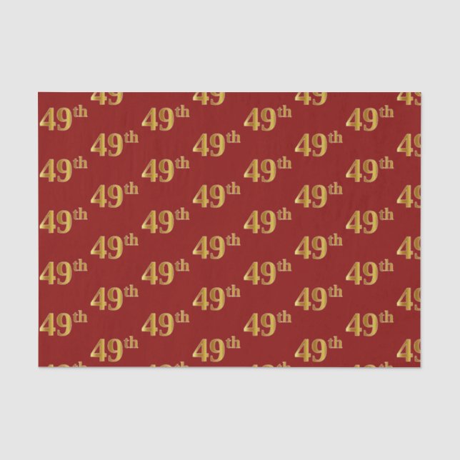 Papier Mousseline Red, Faux Gold 49e (Quarante-Neuvième) (Recto)