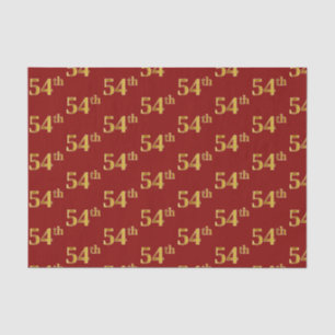 Papier Mousseline Red, Faux Gold 54e (Cinquante-quatrième)