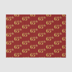 Papier Mousseline Red, Faux Gold 65e (Soixante-cinquième)