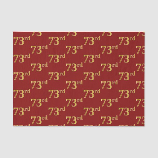 Papier Mousseline Red, Faux Gold 73e (Soixante-treizième) (Recto)