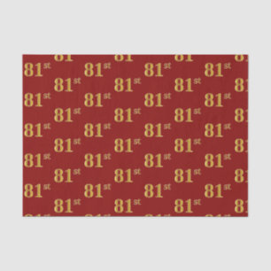 Papier Mousseline Red, Faux Gold 81e (Quatre-vingt-unième)