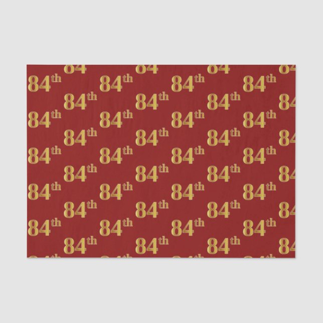 Papier Mousseline Red, Faux Gold 84e (Quatre-vingt-quatrième) (Recto)