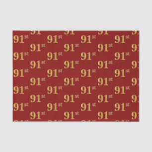Papier Mousseline Red, Faux Gold 91st (Quatre-vingt-onze)