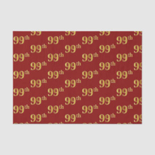 Papier Mousseline Red, Faux Gold 99e (Quatre-vingt-dix-neuvième)
