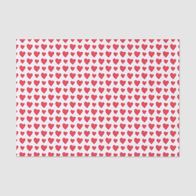 Papier Mousseline Red Hearts Saint-Valentin (Recto)
