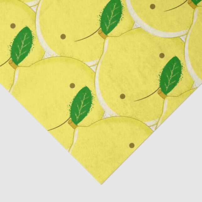 Papier Mousseline Red Lemon Pattern (Détail)