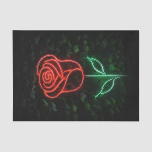 Papier Mousseline Red Neon Lumière Rose Ivy fête d'anniversaire (Recto)