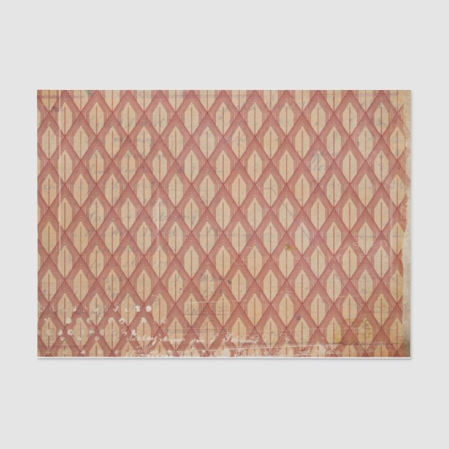 Papier Mousseline Red Retro en détresse (Recto)
