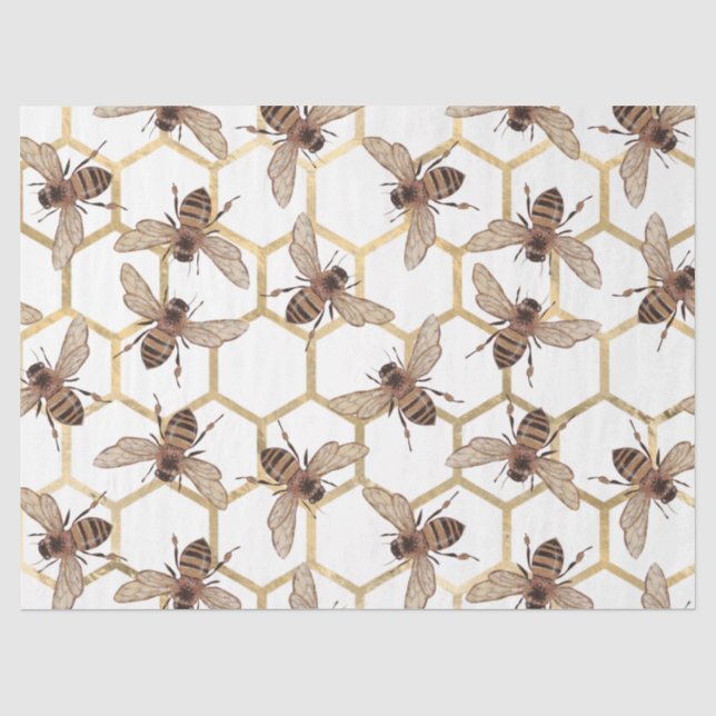Papier Mousseline Red Rose Bee Series Design 51 (Recto)