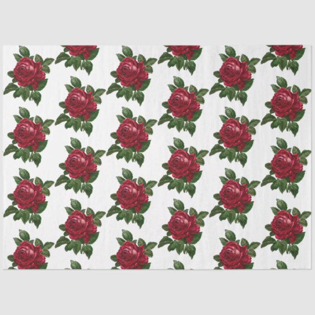 Papier Mousseline Red Rose Steampunk Series Design 11 (Recto)