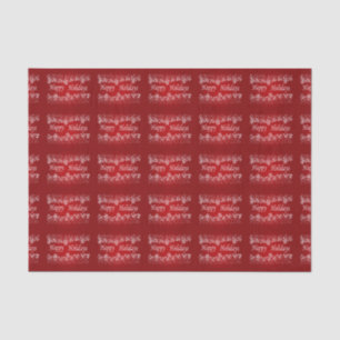 Papier Mousseline Red Shining Stars Happy Holiday Tissue Paper