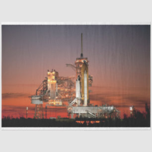 Papier Mousseline Red Sky for Space Shuttle Atlantis Launch