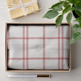 Papier Mousseline Red Snow Christmas Plaid