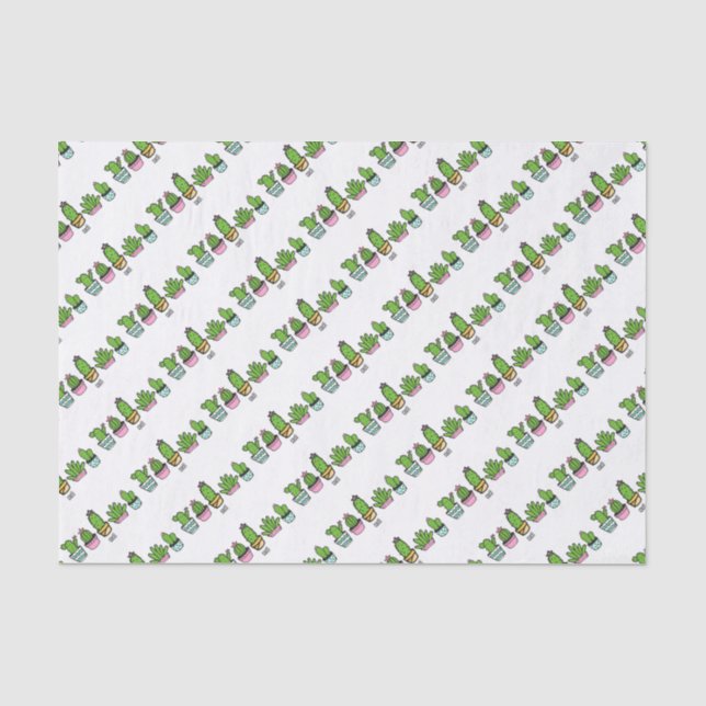 Papier Mousseline regroupement de cactus (Recto)