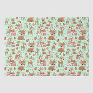 Papier Mousseline Reindeer Noël Cadeau Ornement Snowflake Vert