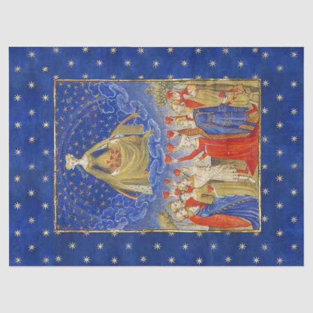 Papier Mousseline REINE DES COEURS DANS LA NUIT STARRY Valentines (Recto)