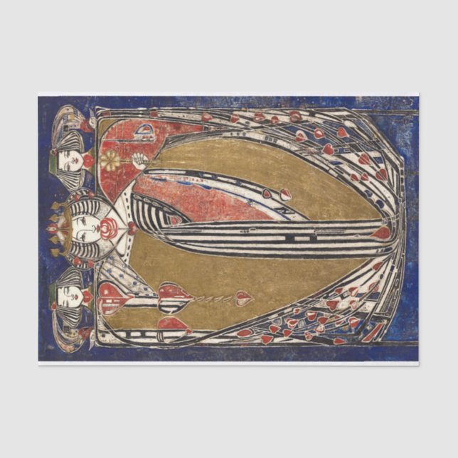 Papier Mousseline Reine des coeurs par Margaret Macdonald Mackintosh (Recto)