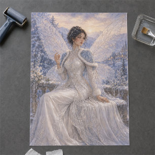 Papier Mousseline Reine des fées d'hiver dans un royaume enchanté en