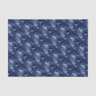 Papier Mousseline Reine Elizabeth I en imprimé bleu