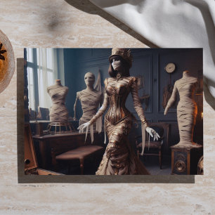 Papier Mousseline Reine momie Steampunk Victorien gothique découpage