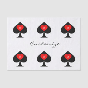 Papier Mousseline Reine noire des pique Coeur rouge Thunder_Cove