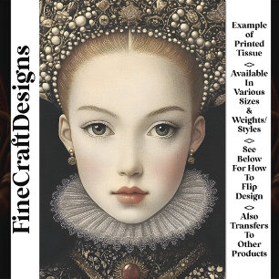 Papier Mousseline Reine Princesse Féminine De Chic Fiction BG6 Décou