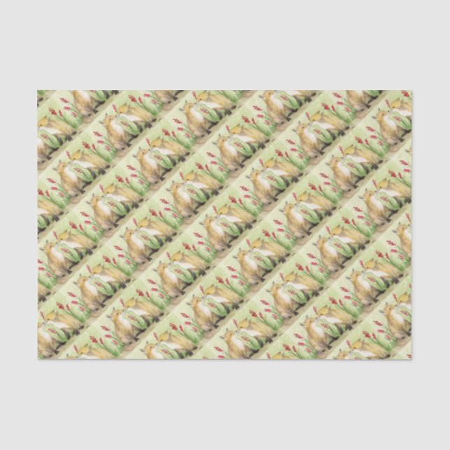Papier Mousseline Renard (Recto)