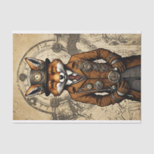 Papier Mousseline Renard vapeur vintage en manteau