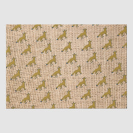 Papier Mousseline Renards sur burlap