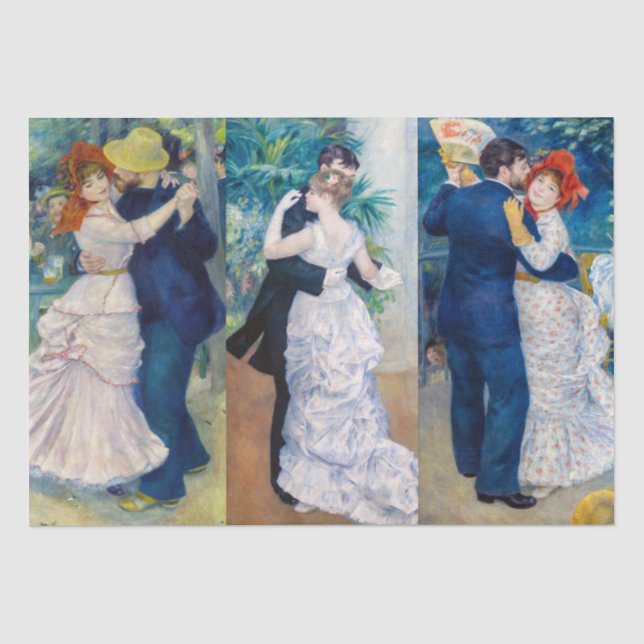 Papier Mousseline Renoir - Dance serie : Bougival, Ville & Pays (Recto)