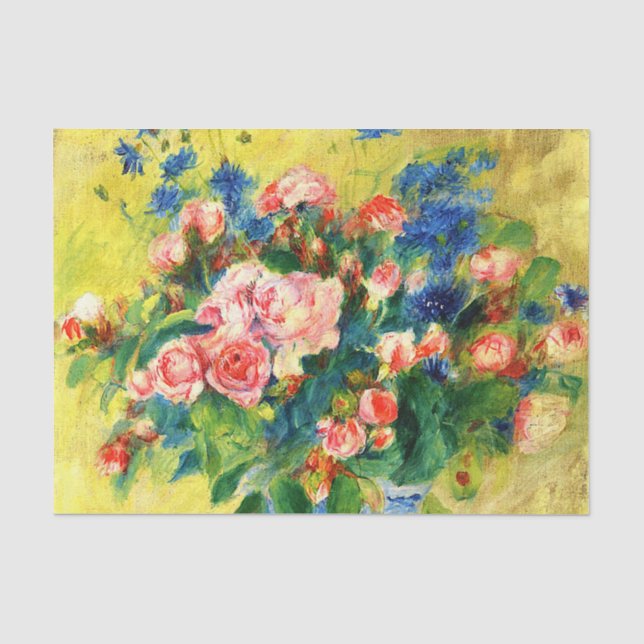 Papier Mousseline Renoir - Fleurs, 1879 peinture (Recto)