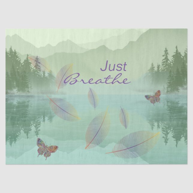 Papier Mousseline Respire le papillon Feuille Green Mountain (Recto)